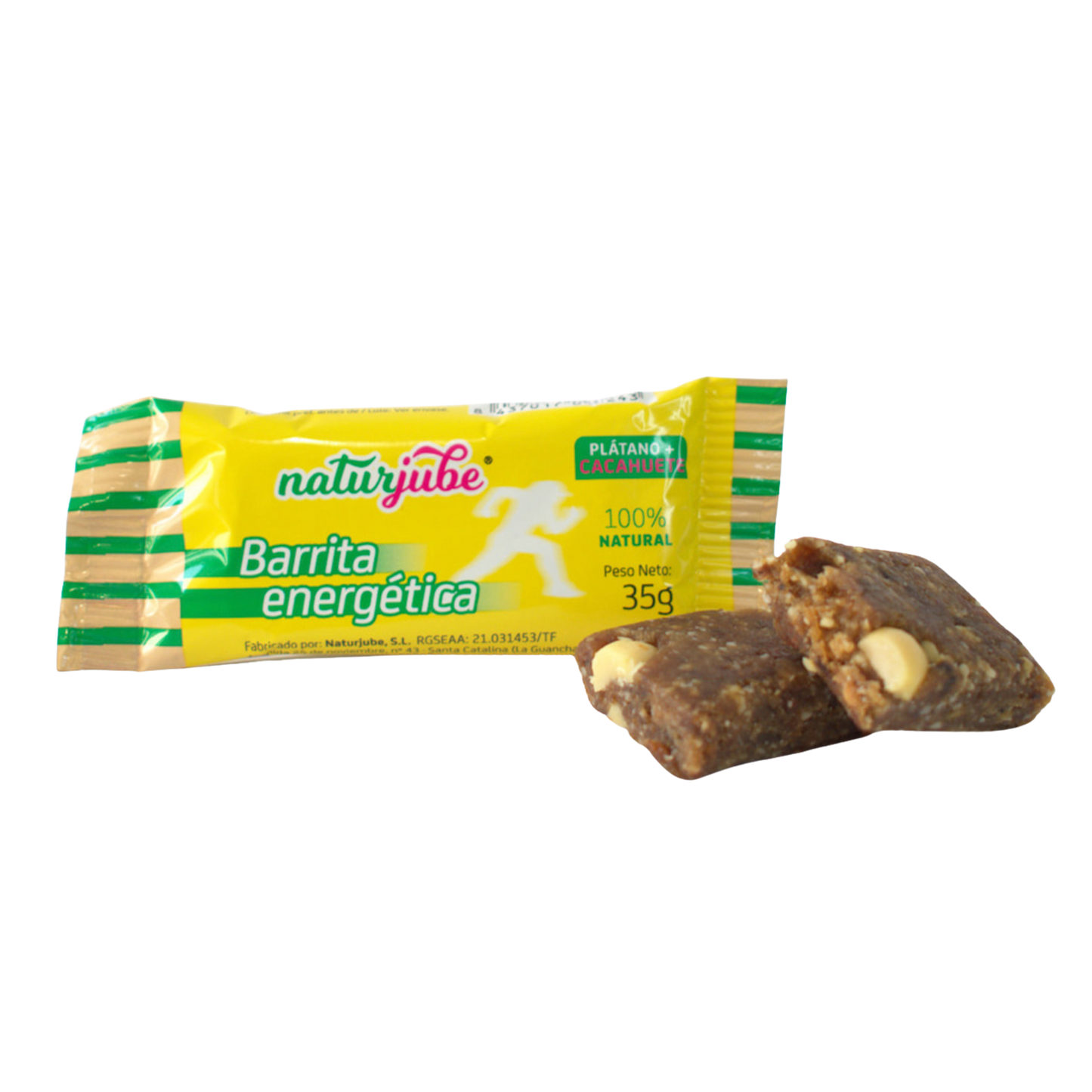 Barrita energética de plátano con cacahuete