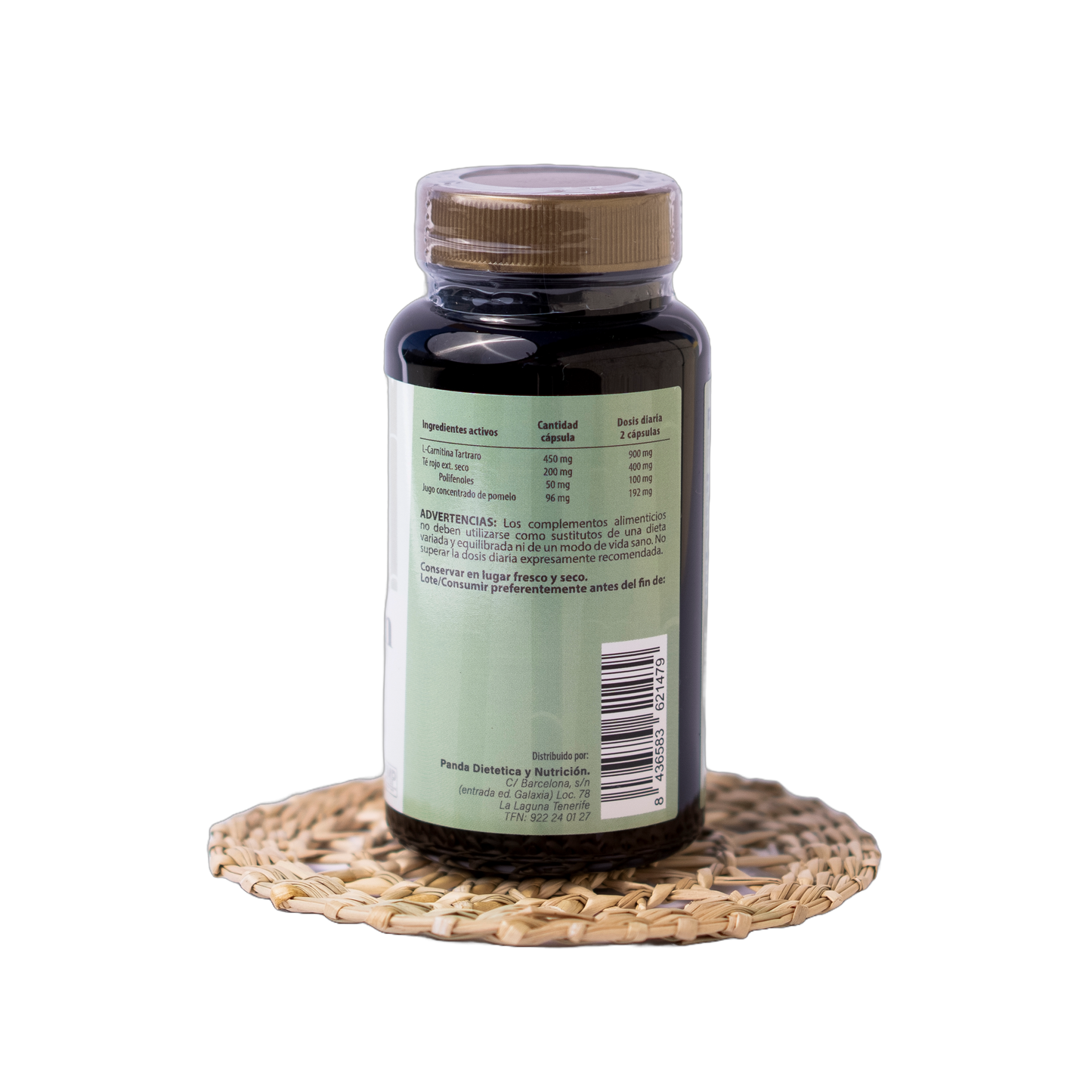 Quemador de grasa, depurativo, estimulante, L-carnitina, té rojo, pomelo
