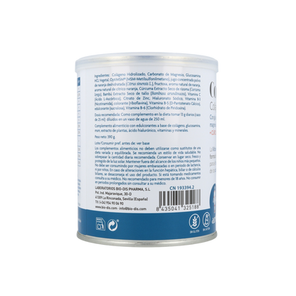 Colágeno hidrolizado, vitamina C, magnesio, cúrcuma