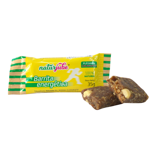 Barrita energética de plátano con cacahuete