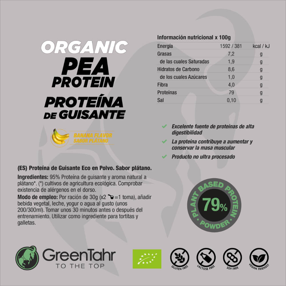 Proteína de guisante ECO sabor plátano