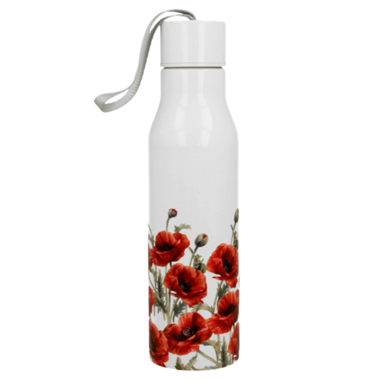 Botella amapolas